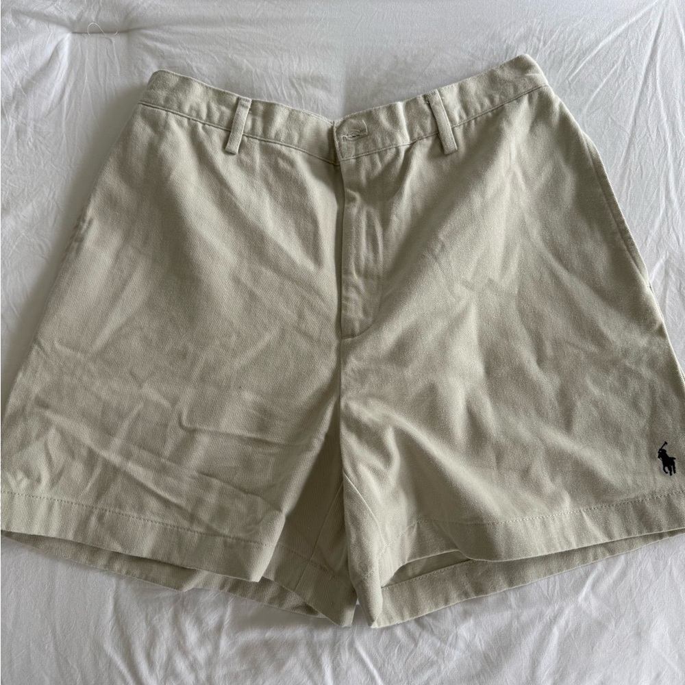 Ralph Lauren Women’s Cream Flat Front Shorts